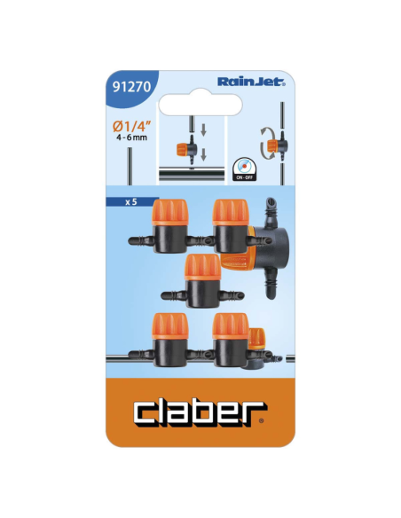 Válvula de cierre 1/4 5 uds. CLABER embalaje